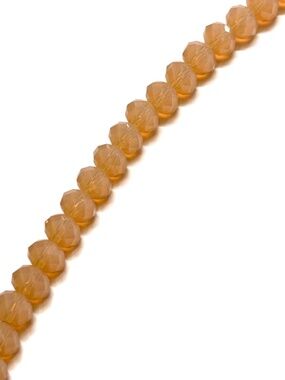 As Low As $2 Wild Salmon Jade Like Faceted Rondelle Glass Beads 8mm (25)
